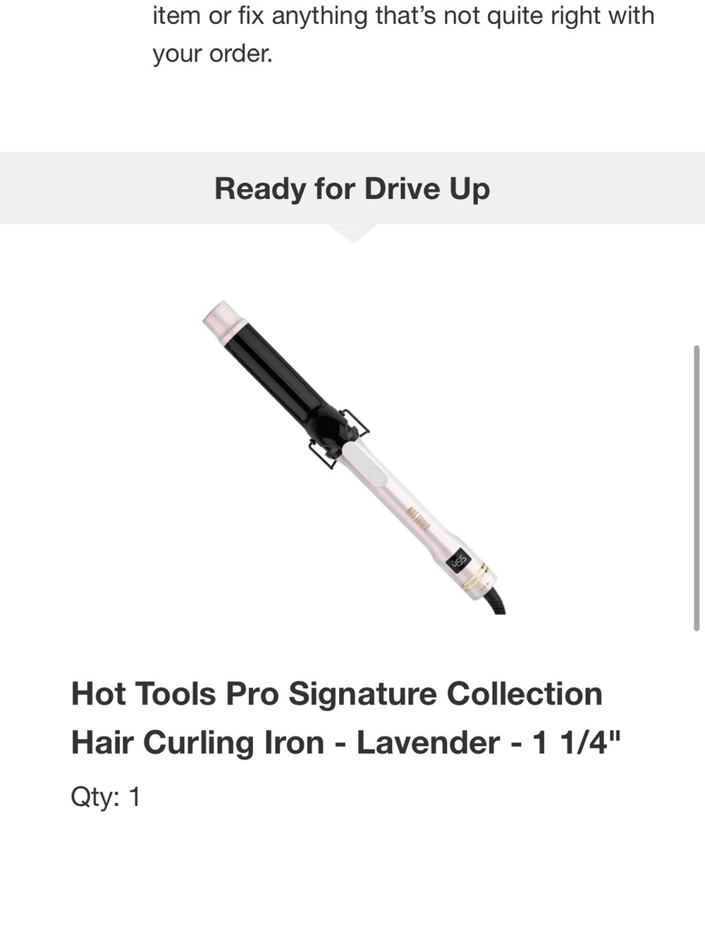 Hot Tools Pro Signature 1¼" Curling Iron - Lavender & Black